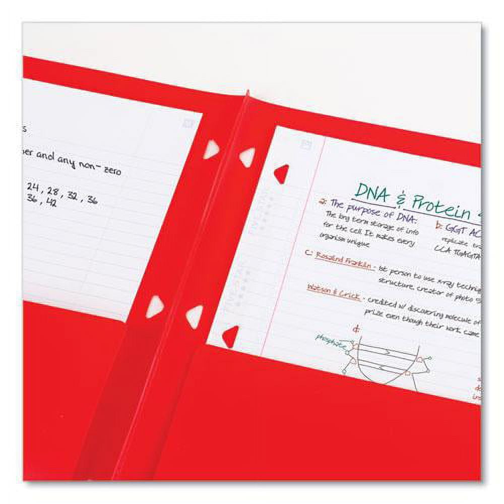 Five Star® Two-Pocket Portfolio Clear View, 11" x 8.5", Randomly Assorted 33452