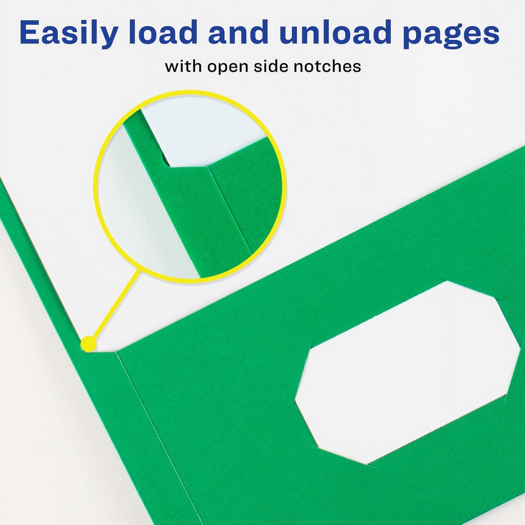 Avery® Letter Pocket Folder - 8 1/2" X 11" - 40 Sheet Capacity - 2 Internal Pocket(s) - Green - 125 / Carton