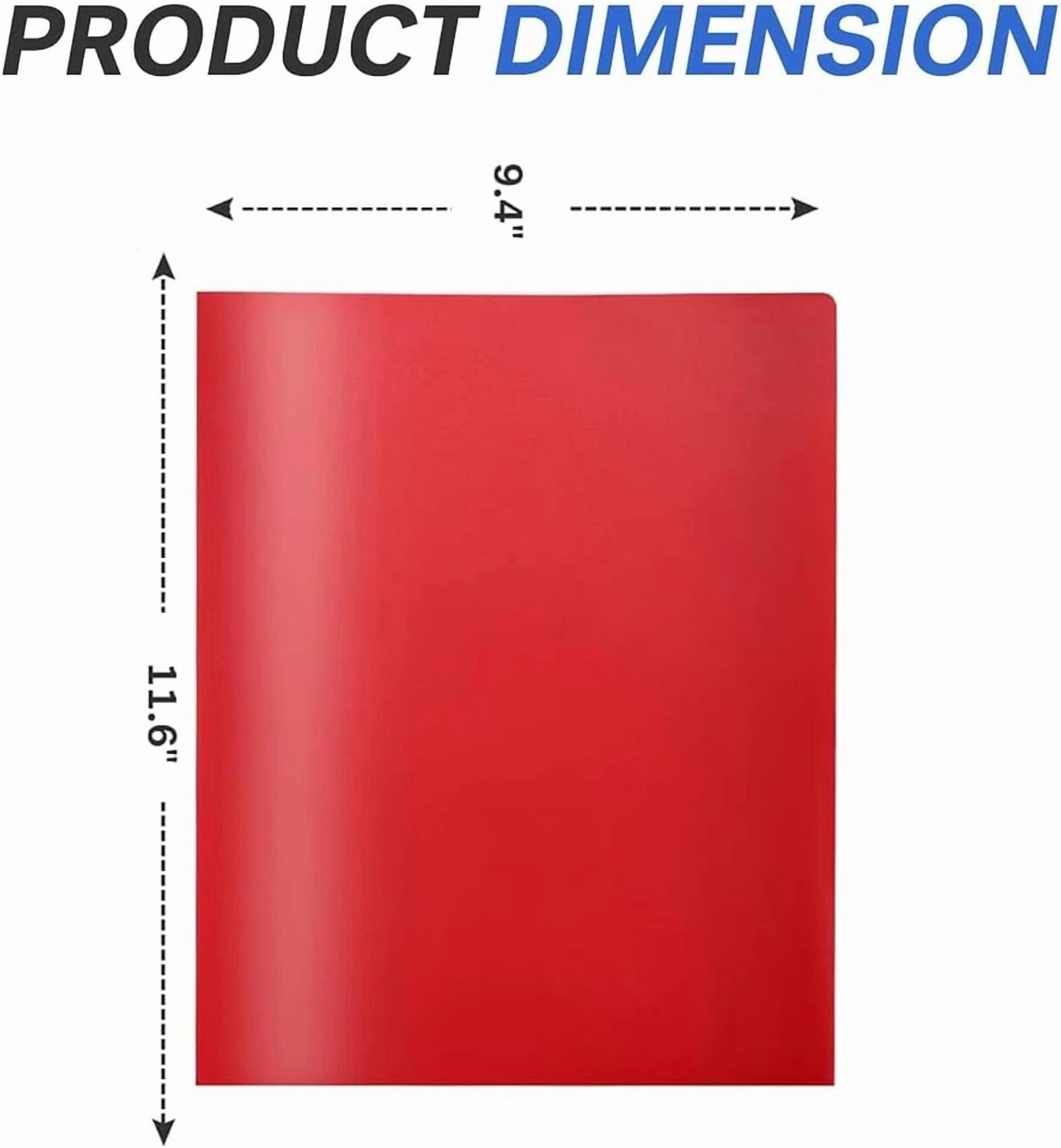 3 Pack 2-Pocket Folders With Labels, Heavy Duty Plastic Folders With Pockets, Pl