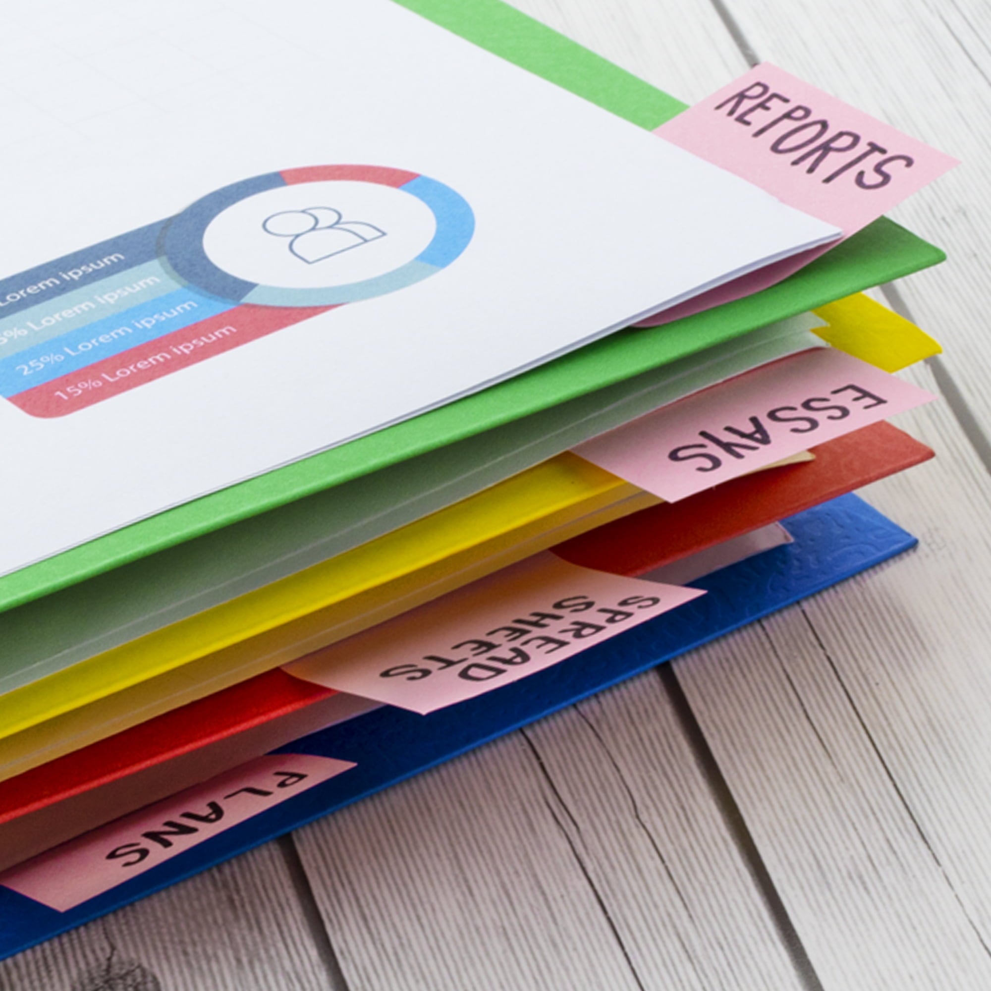 BAZIC 8 Pockets Folder Portfolios Letter Size Wire Binding Folders, 3-Pack