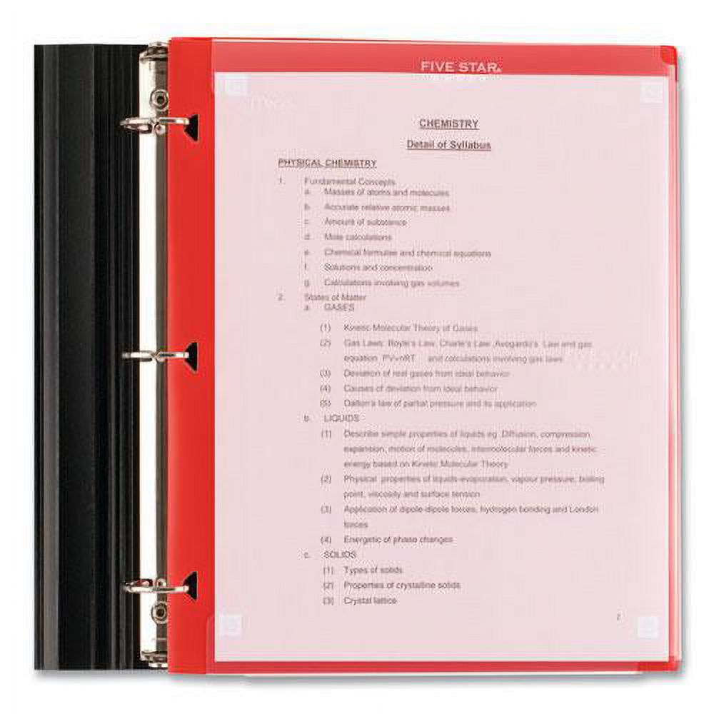 Five Star® Two-Pocket Portfolio Clear View, 11" x 8.5", Randomly Assorted 33452