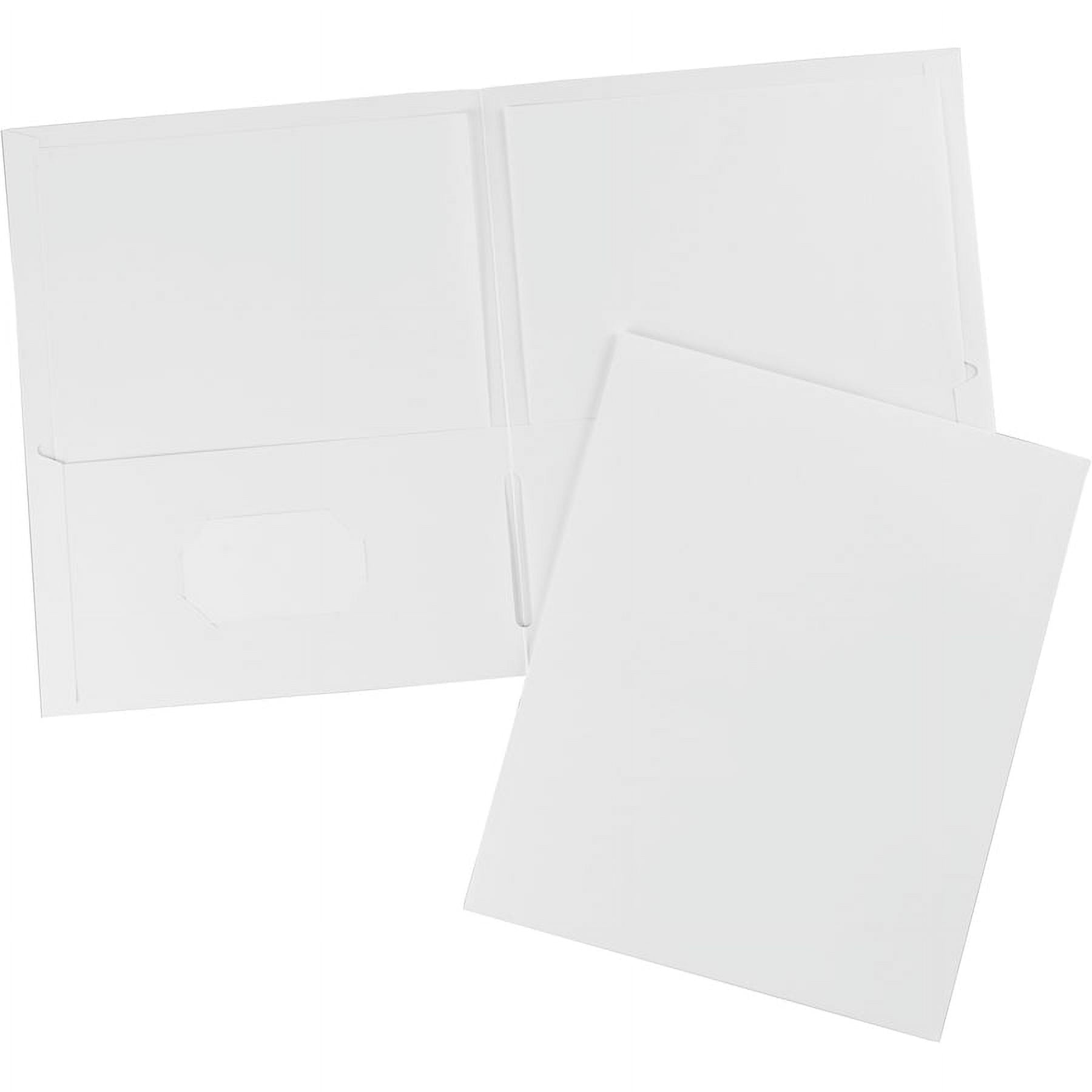 Avery® Letter Pocket Folder - 8 1/2" X 11" - 40 Sheet Capacity - 2 Internal Pocket(s) - White - 125 / Carton