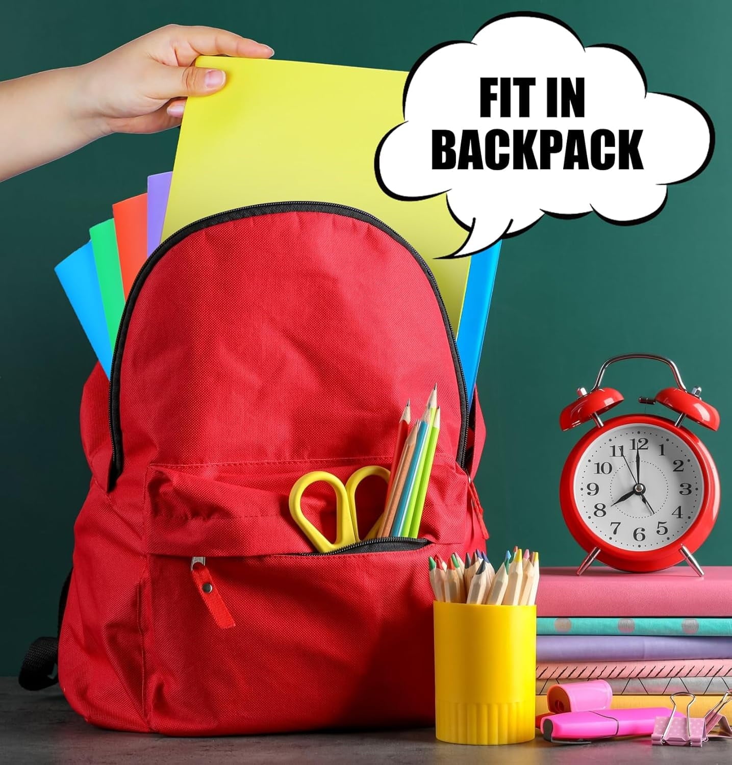 5 Pack Multicolor Plastic Folders Heavy Duty Assorted Pocket Folders