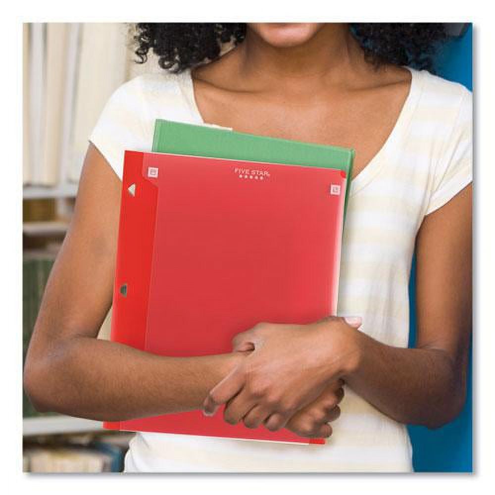 Five Star® Two-Pocket Portfolio Clear View, 11" x 8.5", Randomly Assorted 33452
