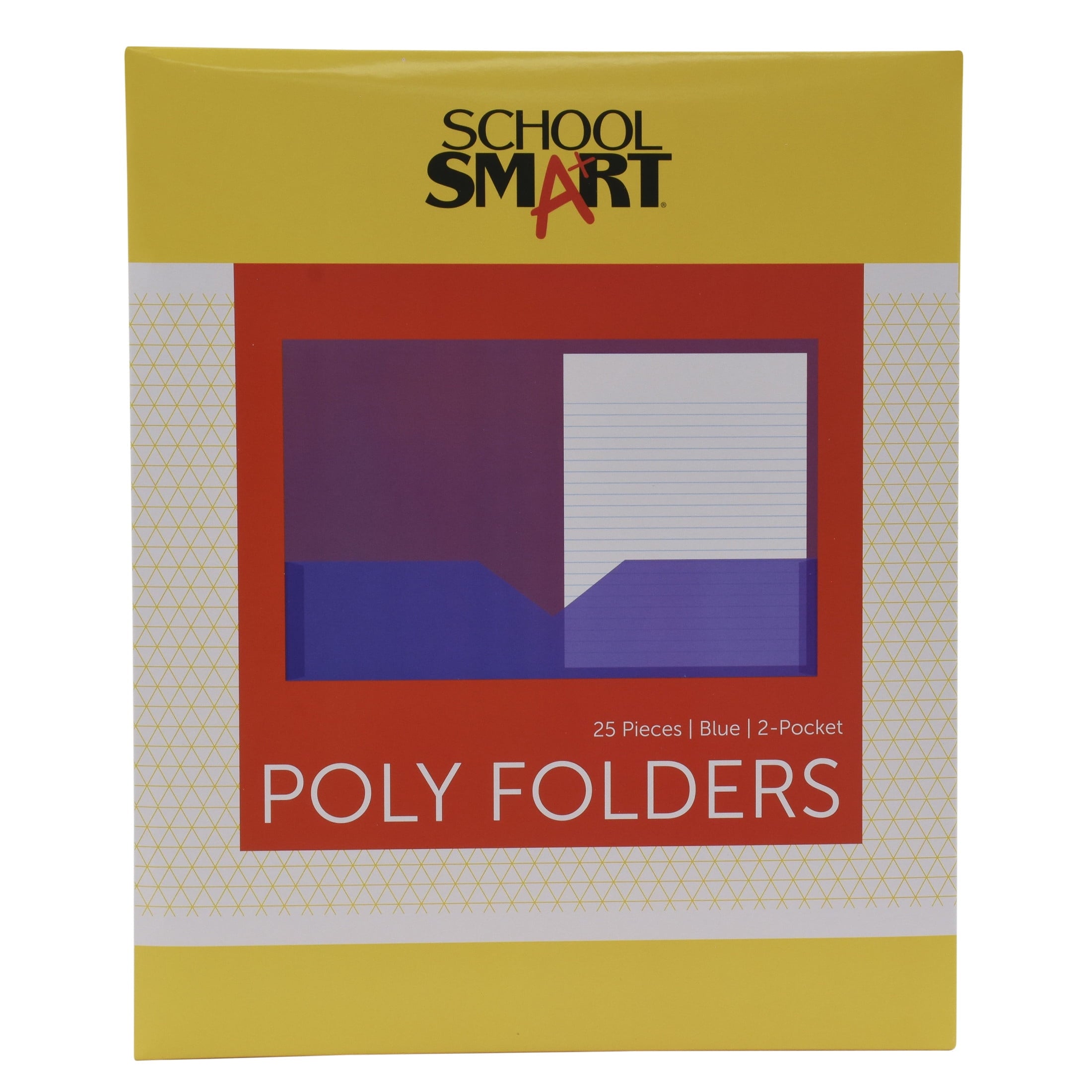 2-Pocket Poly Folders, Orange, Pack of 25