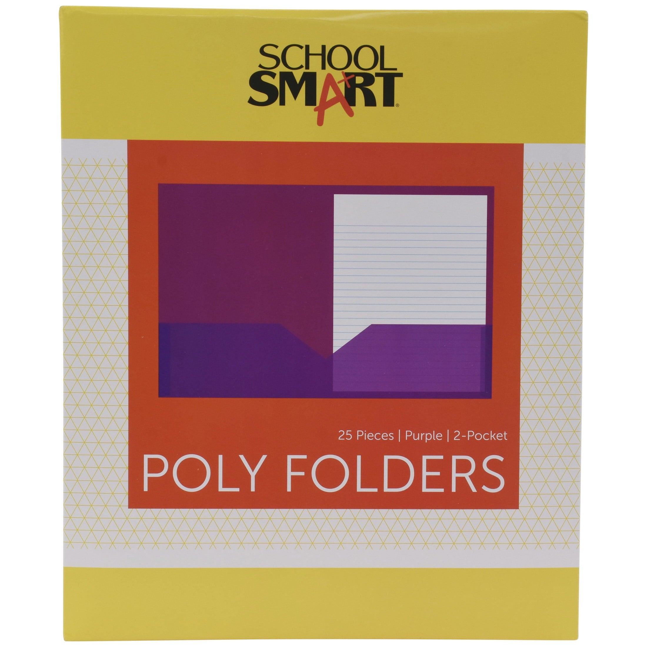 2-Pocket Poly Folders, Orange, Pack of 25