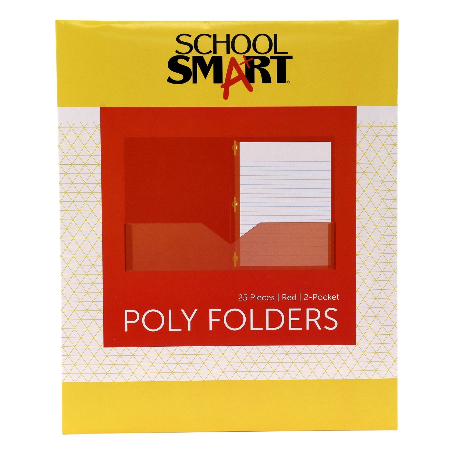 2-Pocket Poly Folders with Fasteners, Green, Pack of 25