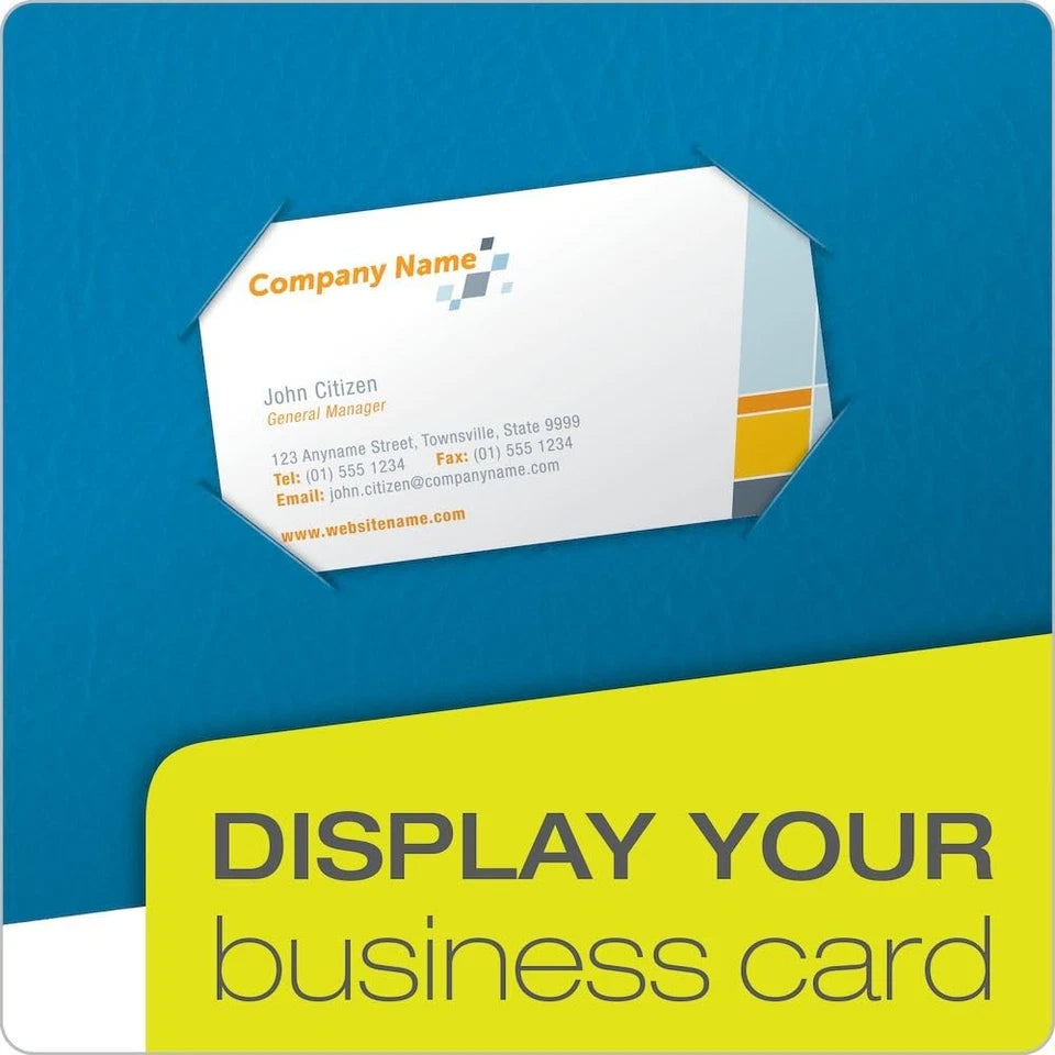 25 Count Light Blue Twin Pocket Folders Durable Letter Size School Office Use