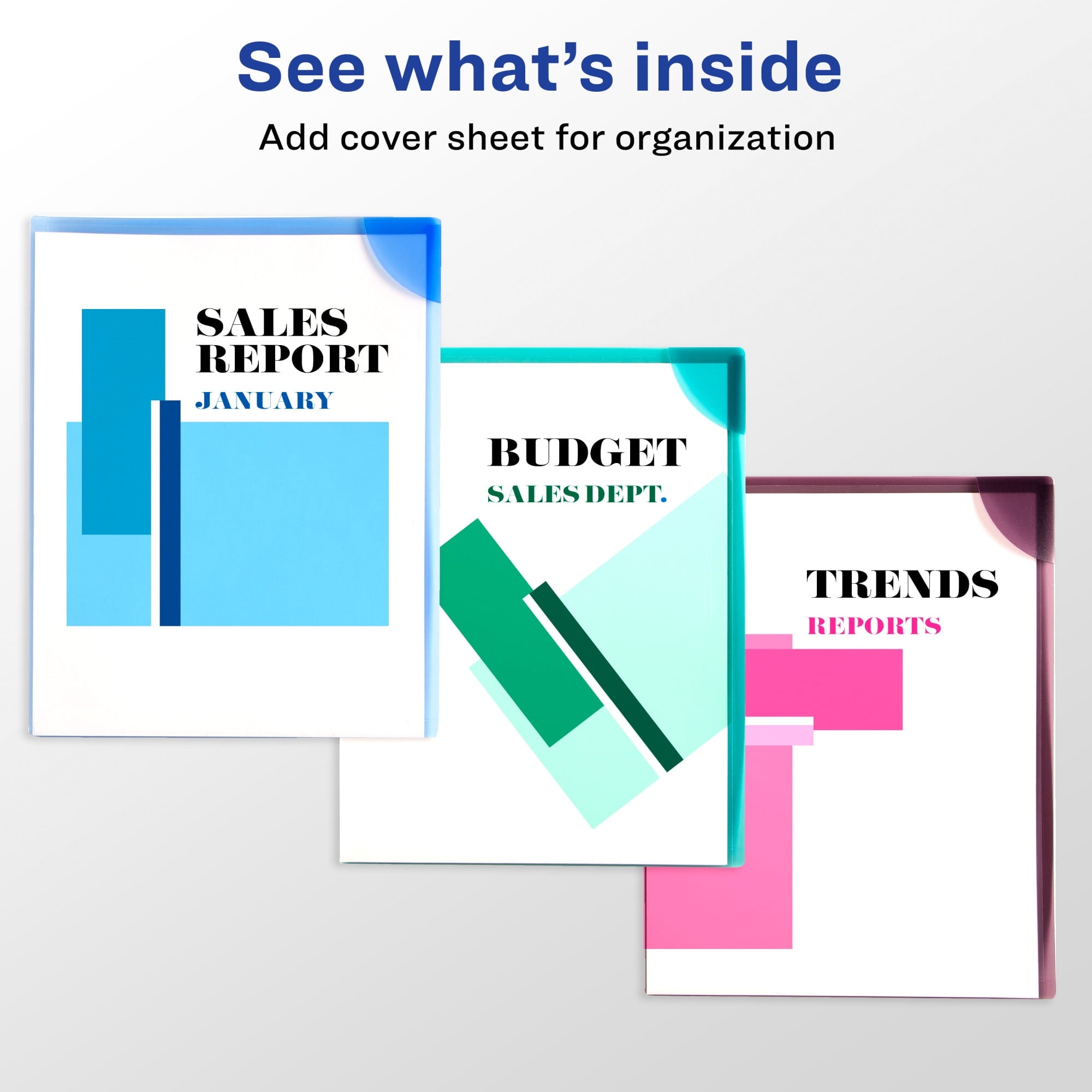 Avery Corner Lock Document Sleeves, 6 Sleeves (72262)