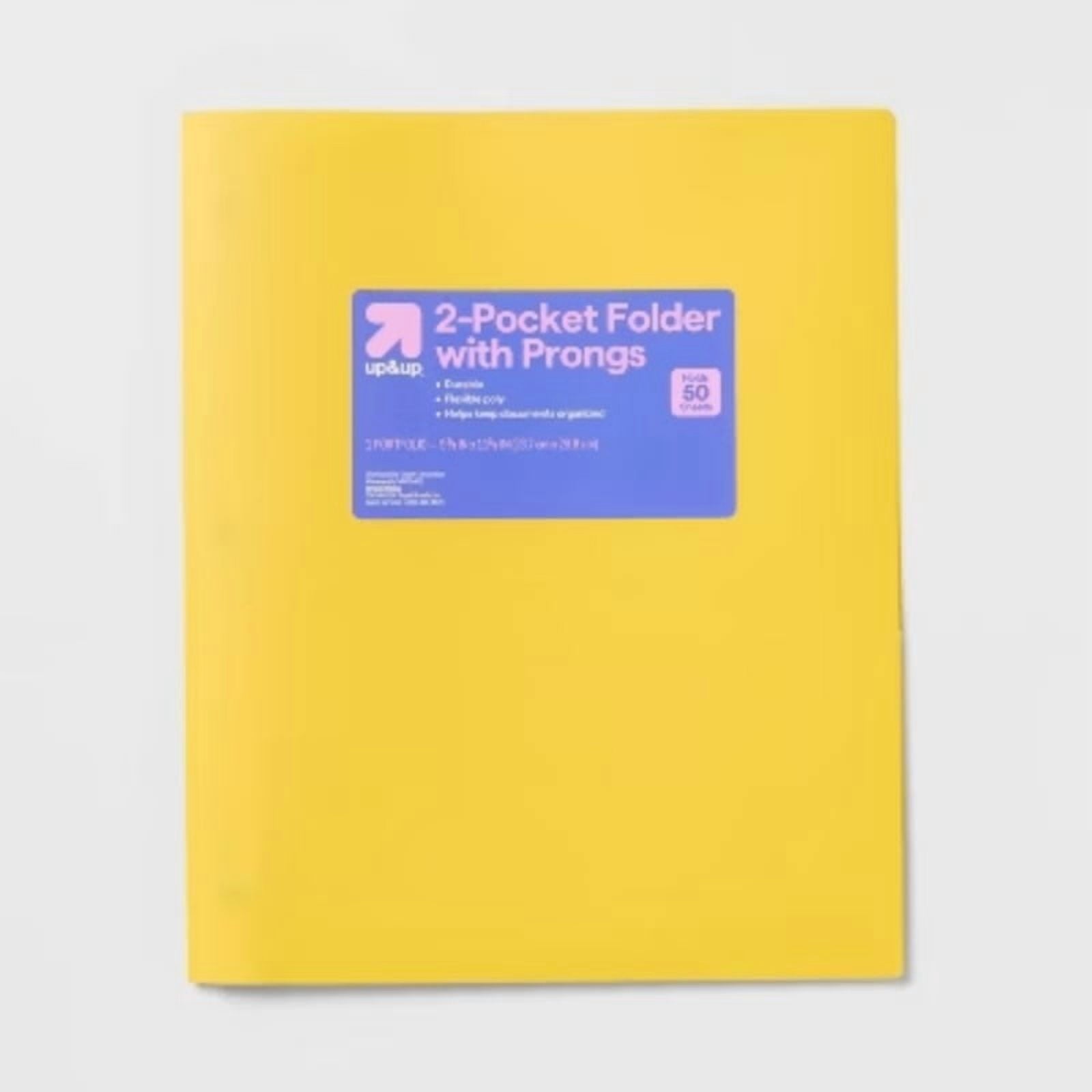 2 Pocket Plastic Folder with Prongs