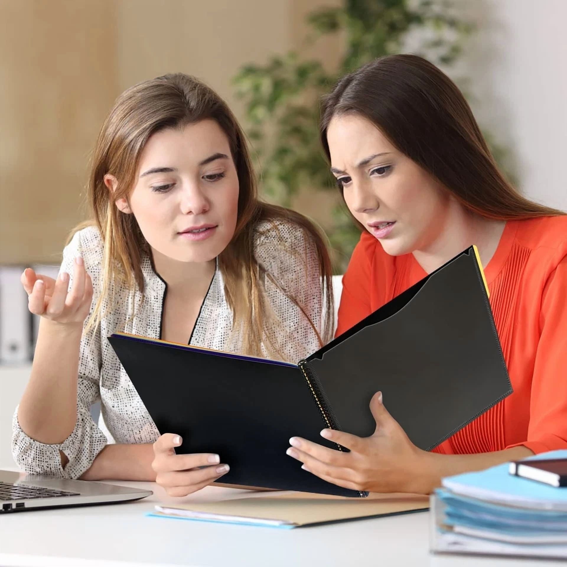 24 Pocket Plastic Folders With Pockets, 12 Colors Multi Pocket Folder Binder ...