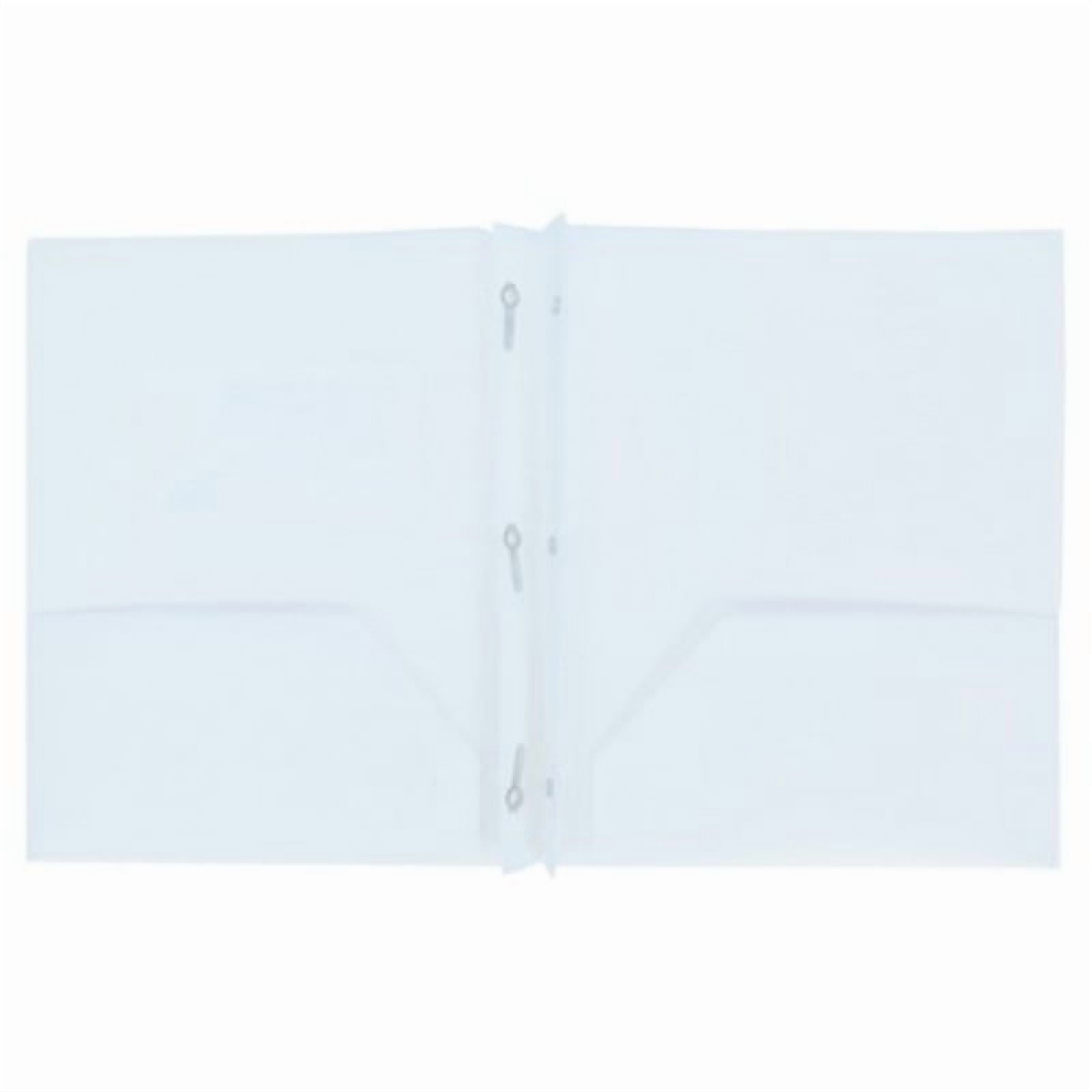 2 Pocket Plastic Folder with Prongs