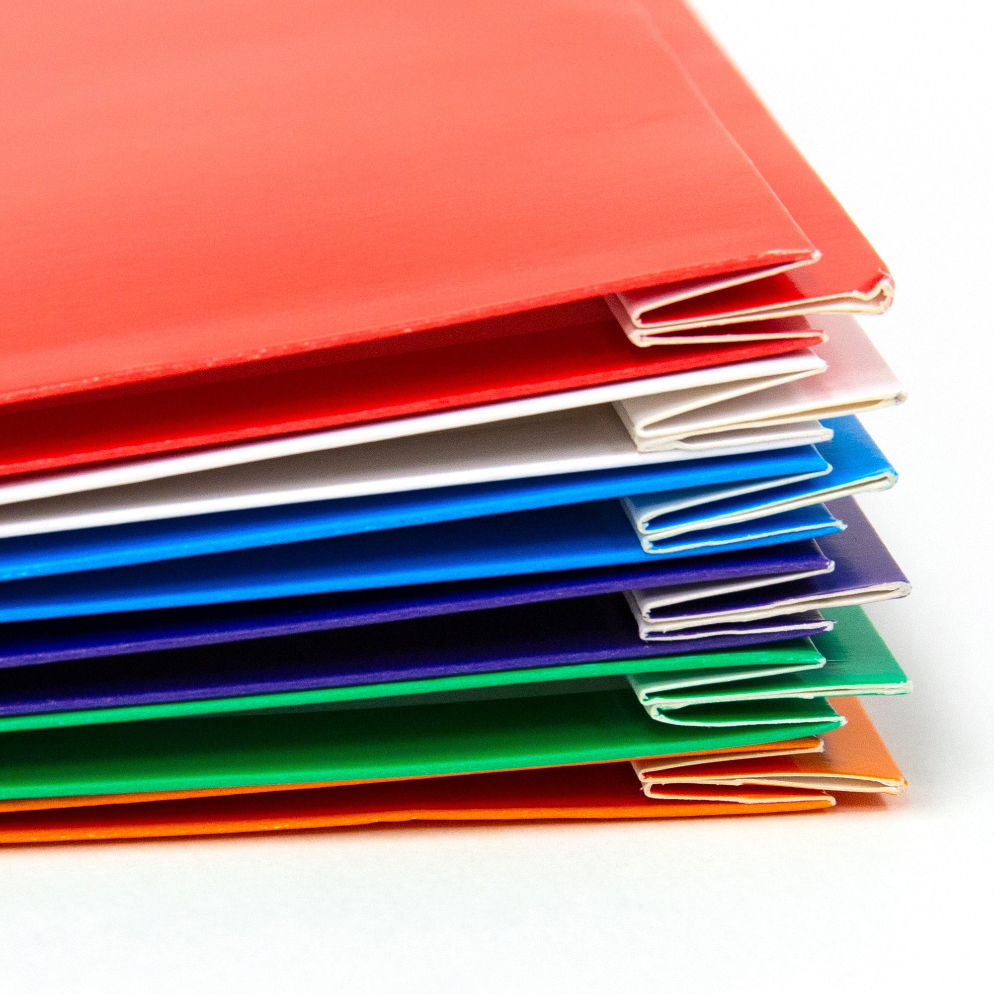 BAZIC 2 Pockets Paper Folder 3-Prong Fastener Clip, Laminated Portfolio 48-Pack