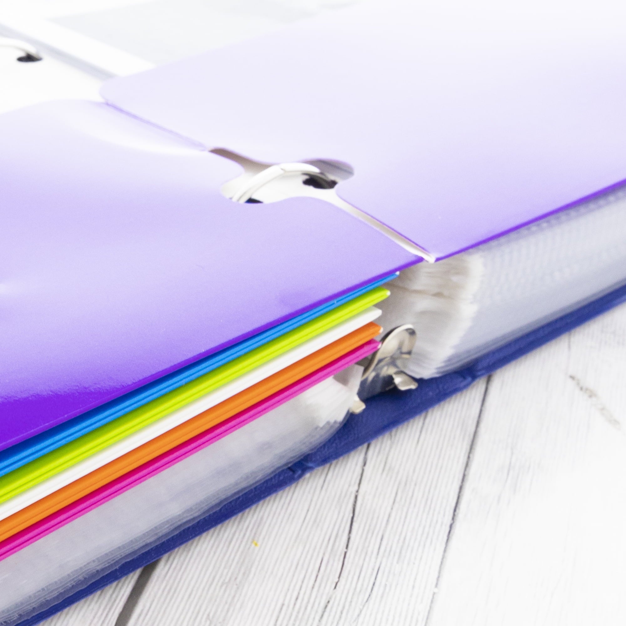 BAZIC 2 Pockets Paper Folder, Laminated Portfolio 3 Hole Punched, 6-Pack