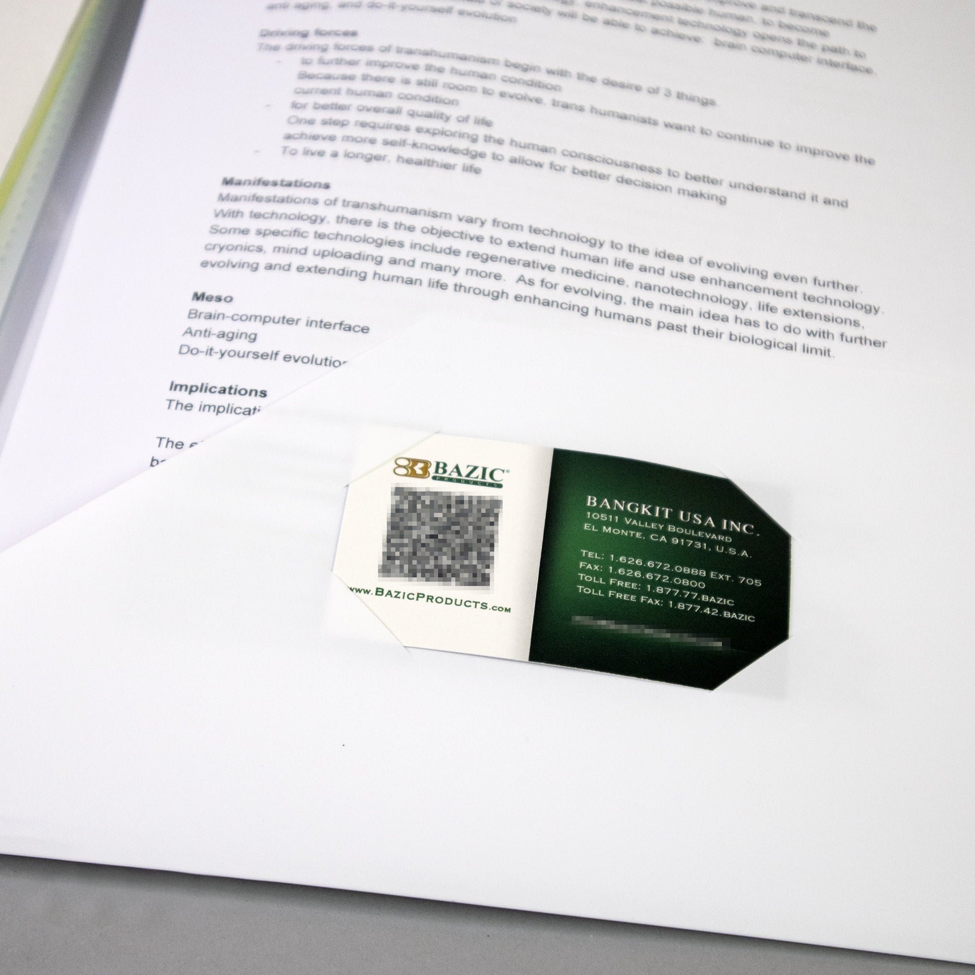 BAZIC 2 Pockets Poly Folder Portfolio w/ View Cover, Document Folders, 2-Pack