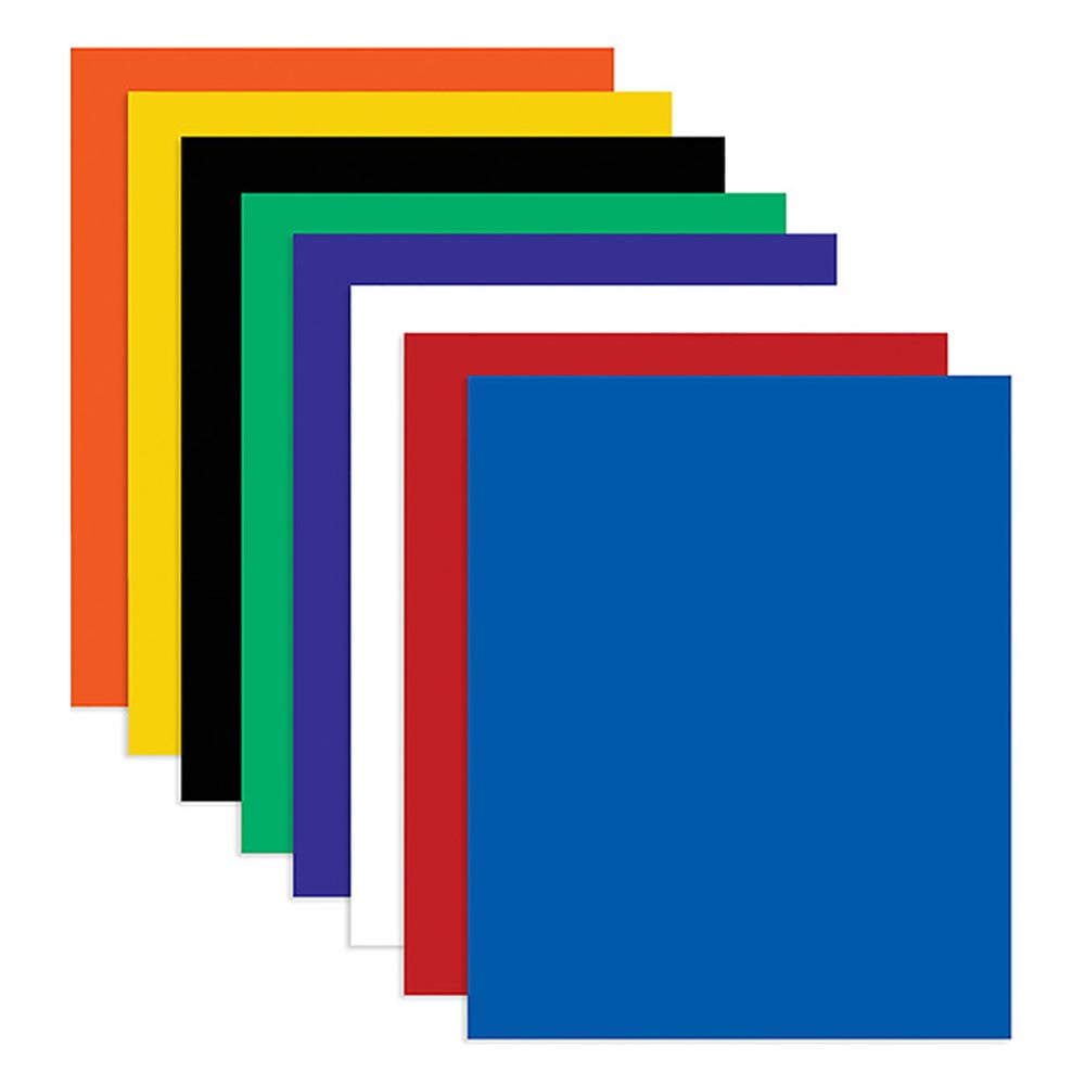 6 Multicolor Plastic Two Pocket Folders Portfolio 3 Hole Punch Prong Letter Size