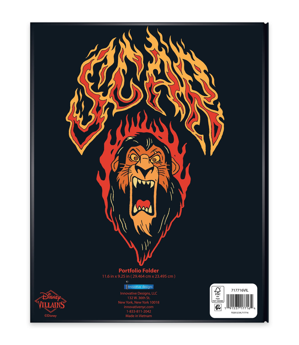 Disney Villains 2-Pocket Paper Folder with 3 Prongs, 9.25" x 11.6", for Students