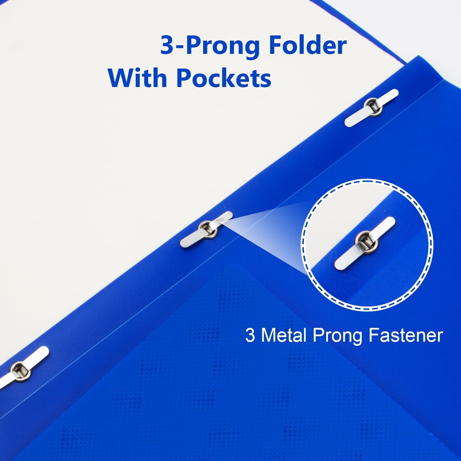 ViVin Sturdy Plastic Folder with Pockets and 3 Prongs, 5 Pack, Assorted Color Lighting Pattern