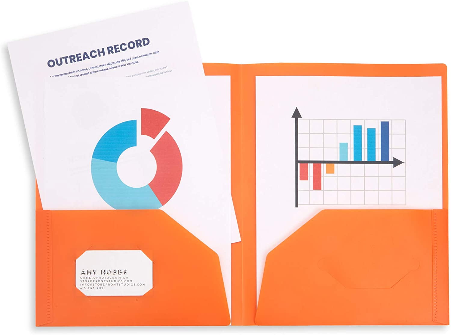 Two Pocket Plastic Folders, Assorted Colors, Durable Plastic Folders with Pockets, Letter Size with Business Card Slot, Bulk 30 Pack