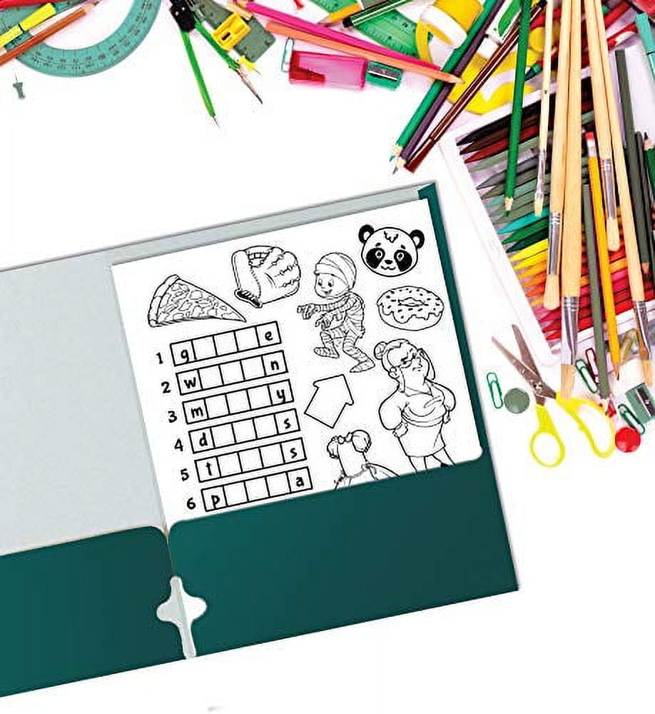 Two Pocket Portfolio Folders, 50-Pack, Teal, Letter Size Paper Folders, by Better Office Products, 50 Pieces, Teal