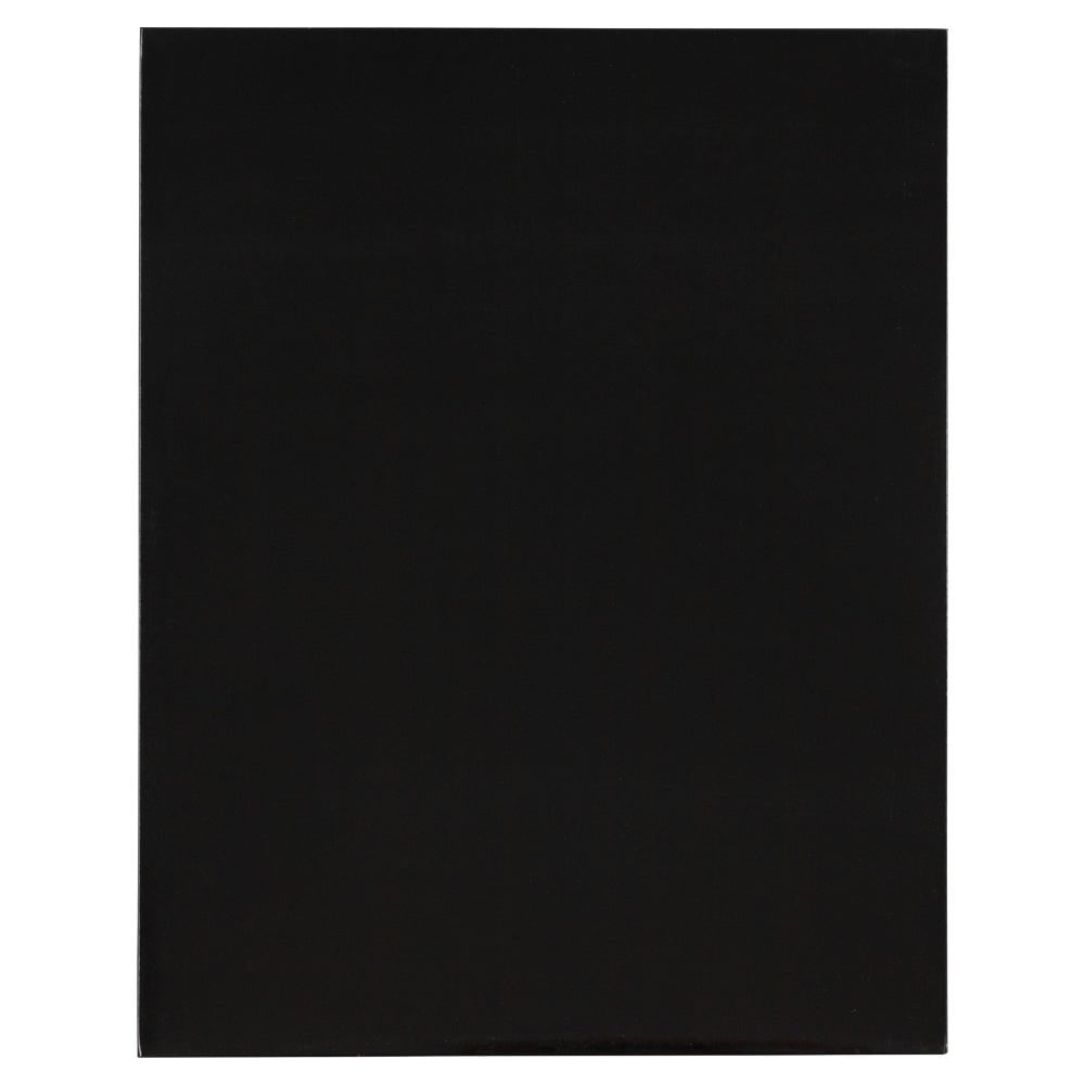 JAM Paper Laminated Two Pocket Glossy Folders, Black, 3/Pack
