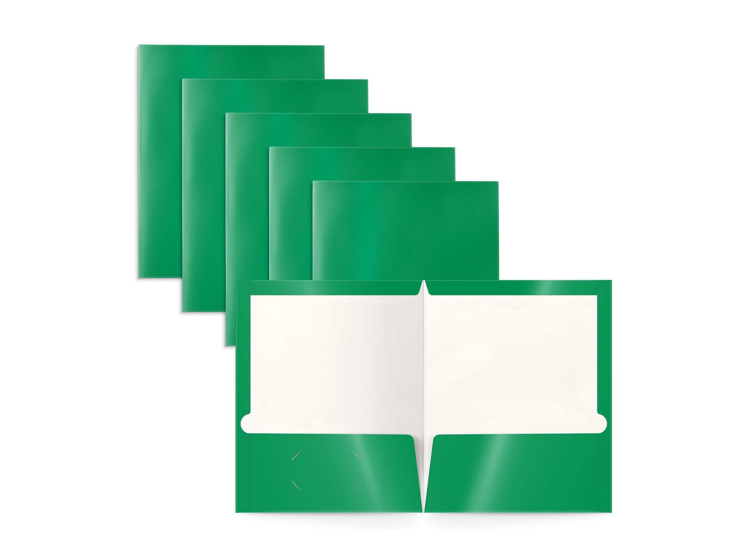 Better Office Products - Pocket folder - 2 compartments - for Letter A Size (8.5 in x 11 in) - capacity: 100 sheets - green (pack of 25)