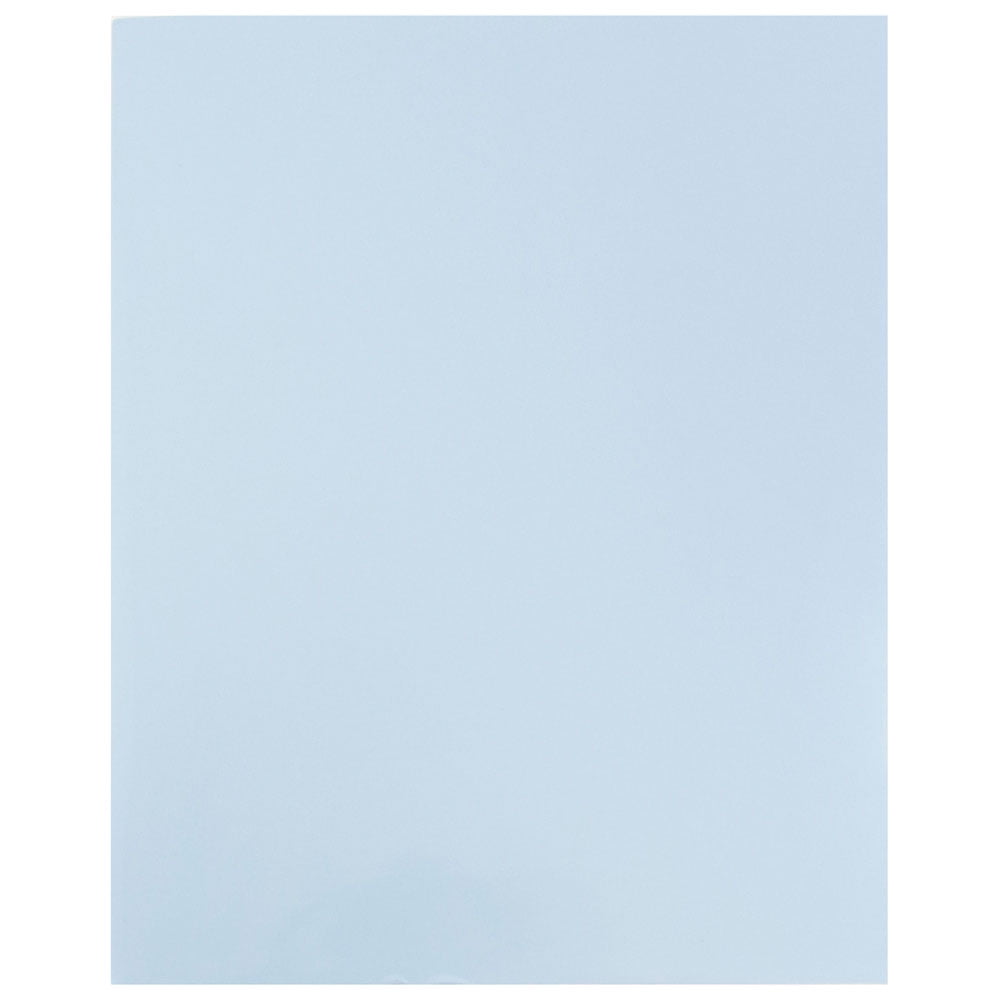 JAM Paper Glossy Two Pocket Folders, Baby Blue, 6/Pack