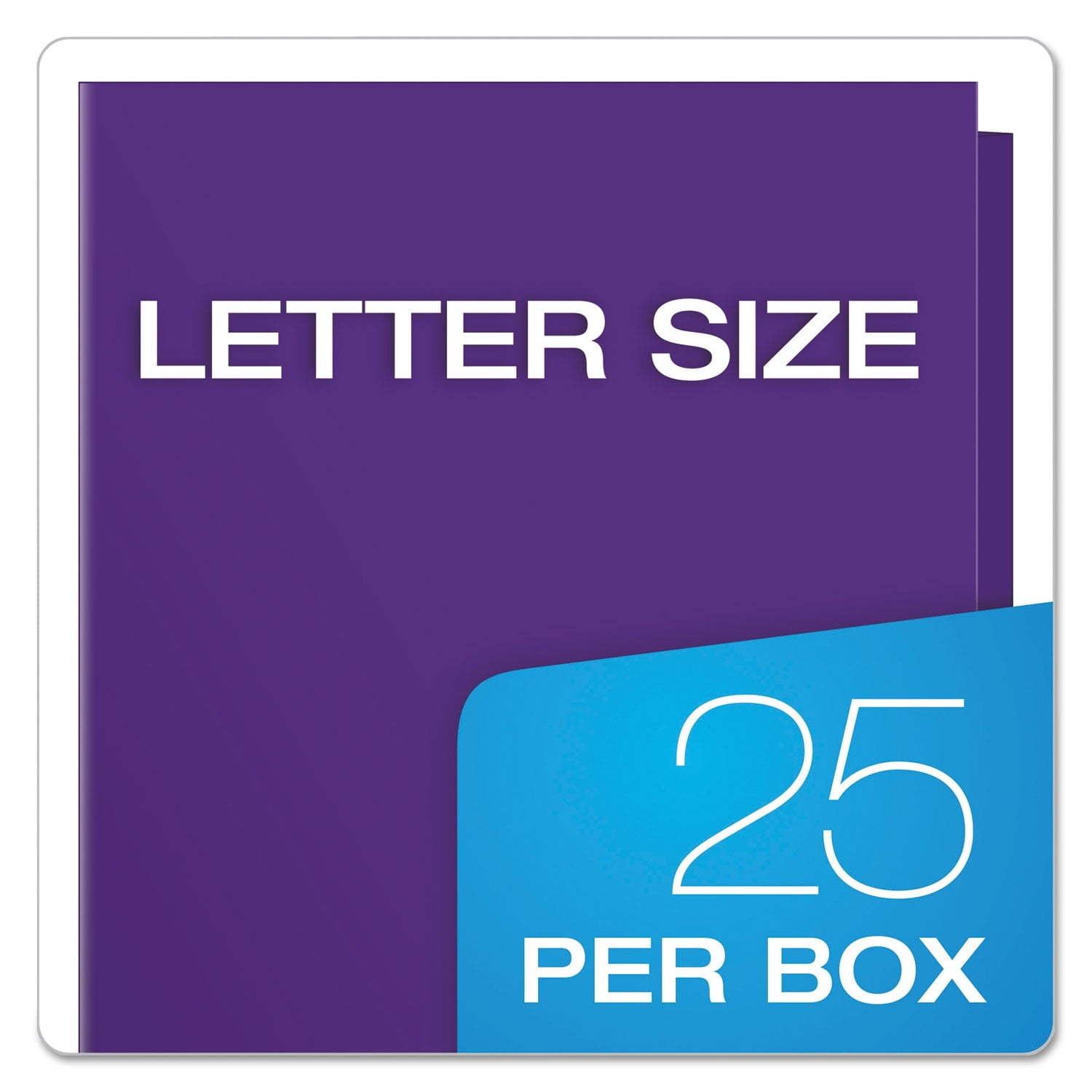 Oxford Showfolio Laminated Twin Pocket Folders 25/Pkg-Purple, Letter Size
