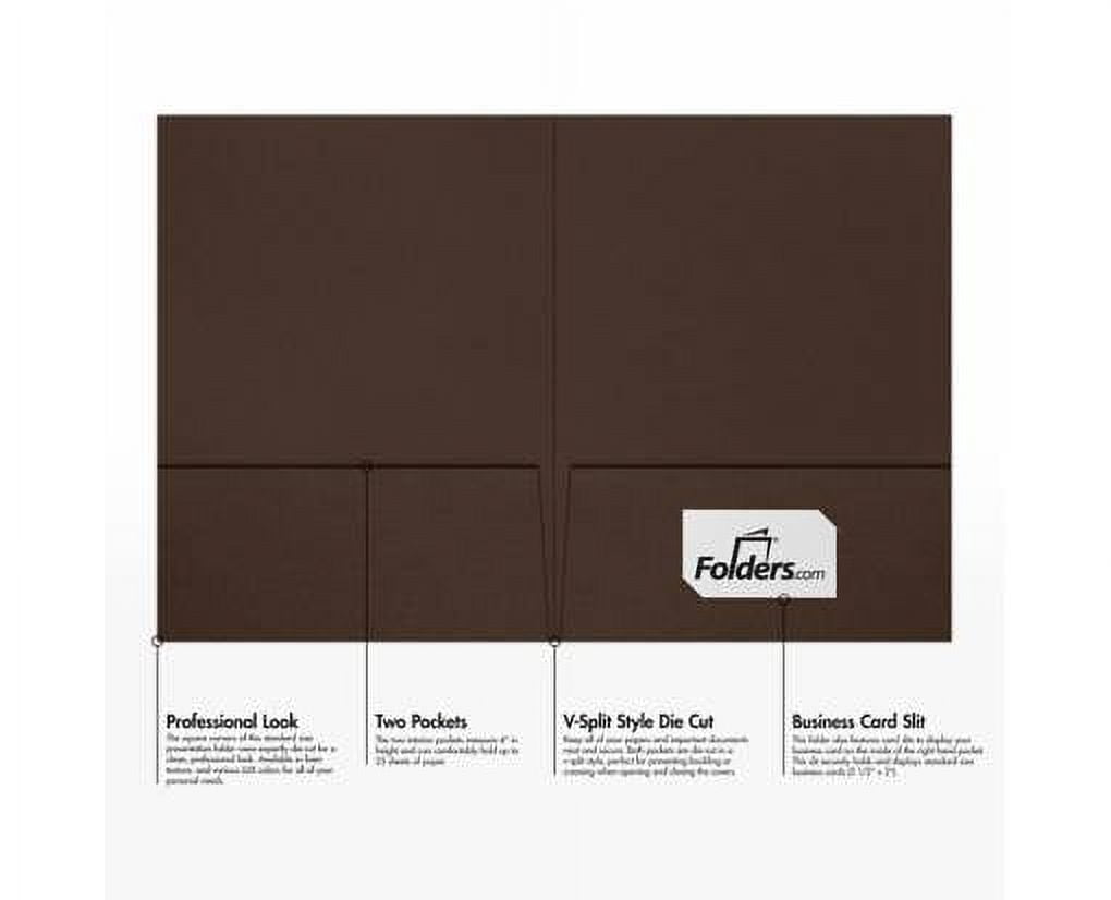 LUXPaper 9 x 12 Presentation Folder, Dark Espresso Brown, 25/Pack