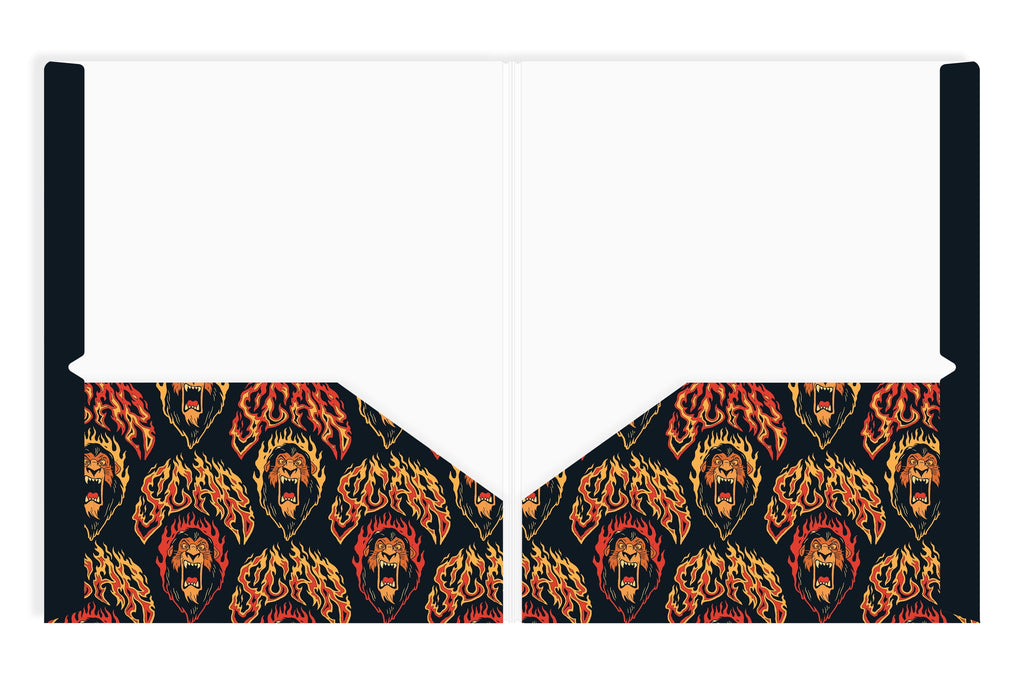 Disney Villains 2-Pocket Paper Folder with 3 Prongs, 9.25" x 11.6", for Students