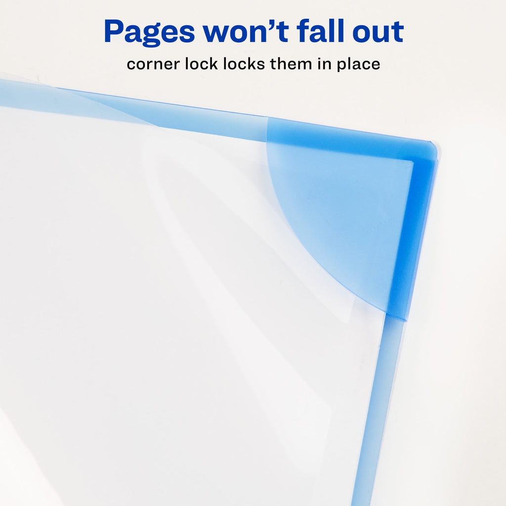 Avery Corner Lock Document Sleeves, 6 Sleeves (72262)