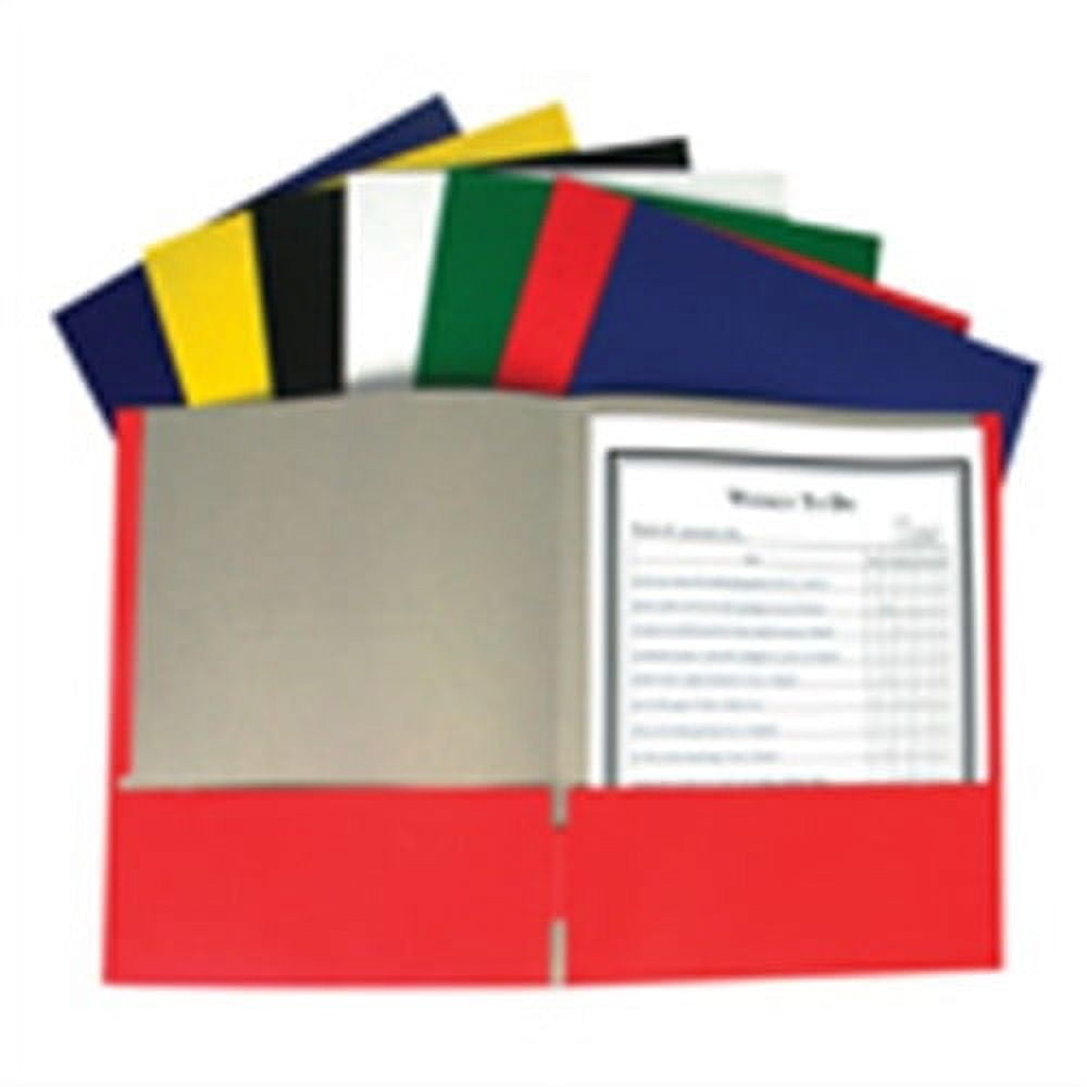 C-Line Recycled Paper Portfolio Without Prongs 2 Pocket Assorted Colors 60 ct (CLI05300)