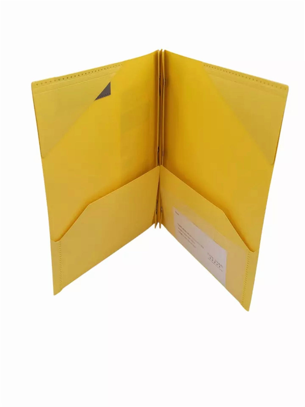 Lot 3 Five Star 2 Pocket Folder & Prong Fasteners, Stay-Put Folders, Yellow New