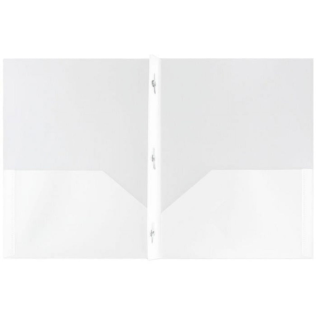 JAM Paper 2 Pocket Clasp Folders, Clear, 6/Pack