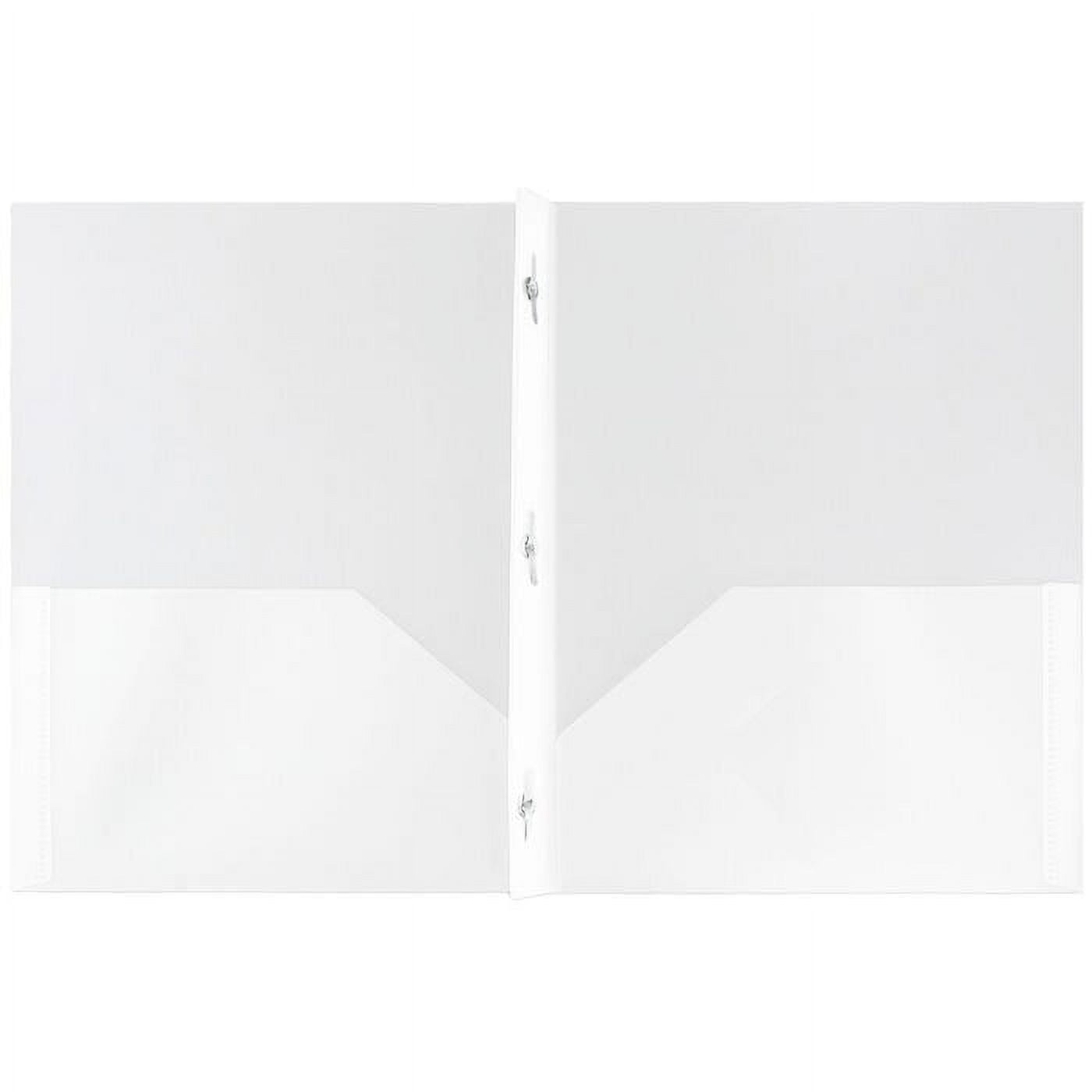 JAM Paper 2 Pocket Clasp Folders, Clear, 6/Pack