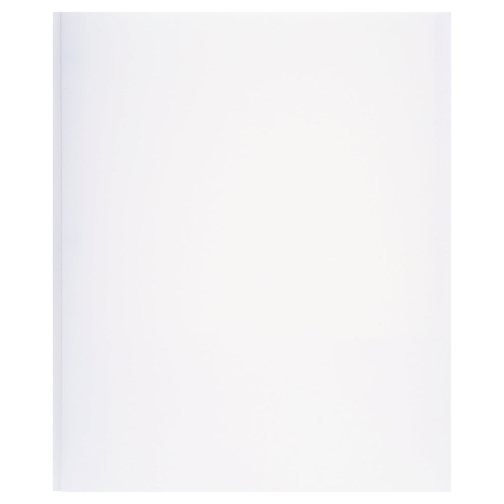 White Paper 2 Pocket Folders with Prongs, 50 Pack, by Better Office Products, Matte Texture, Letter Size Paper Folders, 50 Pack, with 3 Metal Prong Fastener Clips, White