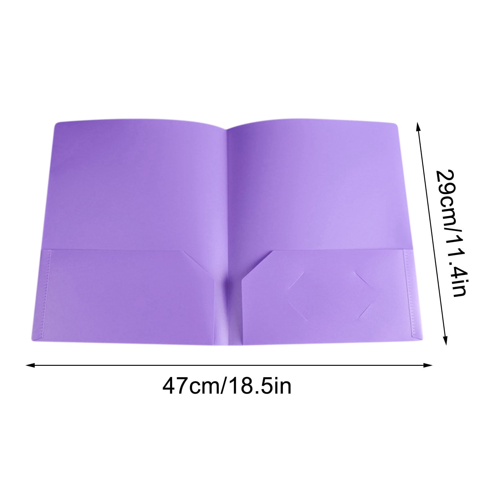 yulier Plastic Folders with Pockets and Business Card Holder, Heavy Duty File Folders 2 Pocket Folders for Documents, Cute Plastic Folders for Filing Cabinet, School, Office - Letter Size