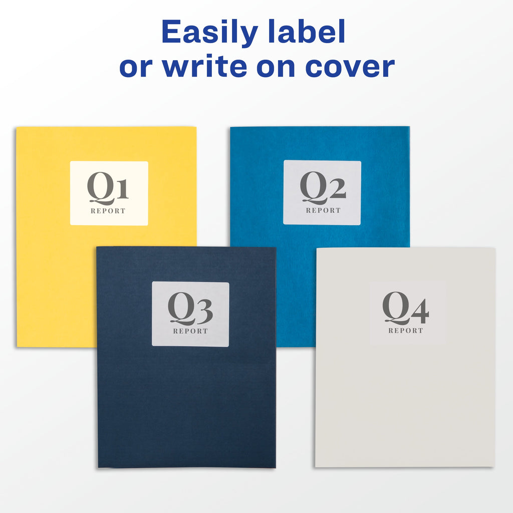 Two Pocket Folders, Holds up to 40 Sheets, 25 Yellow Folders (47992)