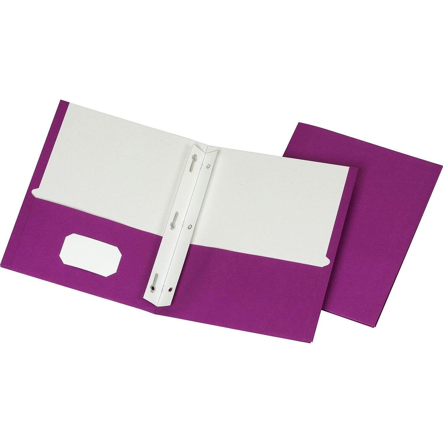Staples School Grade 2 Pocket Folder with Fasteners Purple 25/BX 27544-CC