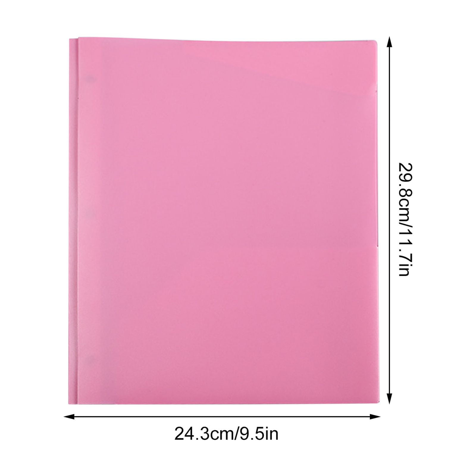 HHBEAUTY Plastic Folders with Pockets and Prongs, Pocket Folders, Folders with Prongs, File Folders with Fasteners, Pocket Folder, Folder with Pockets, Two Pocket Folder （Pink）
