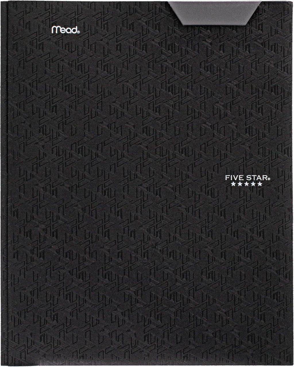 Five Star 2-Pocket Folder, Plastic Folder with Stay-Put Tabs and Prong Fasteners, Holds 8-1/2" x 11" Paper, Fire Red (72109)