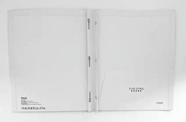 Five Star Active 2 Pocket, 3 Prongs, White Folder