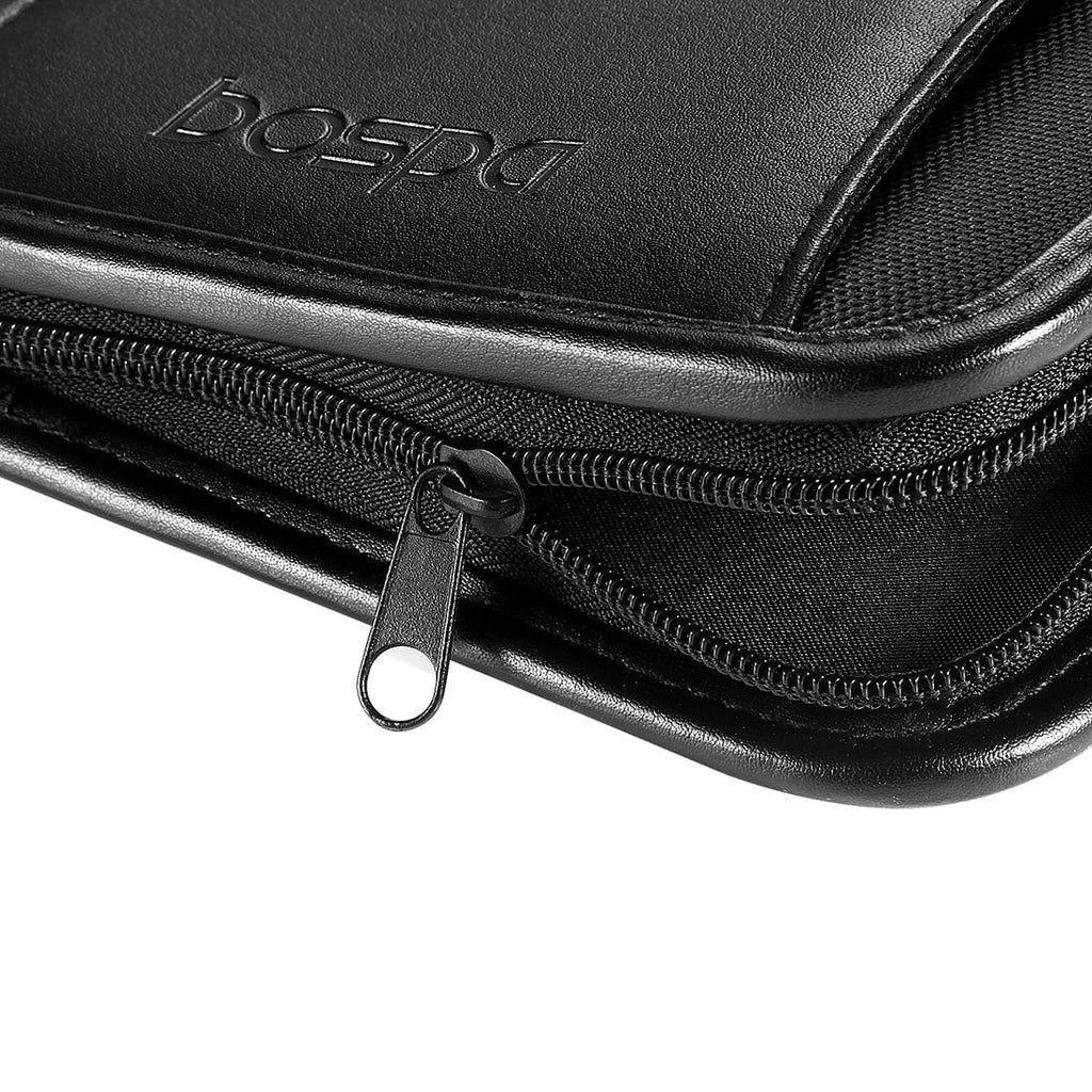 Bospa Padfolio Portfolio Folder/Multi Function Folder/Business Folder with Zippered Closure and Professional Leather 7 inch x 9.5 inch