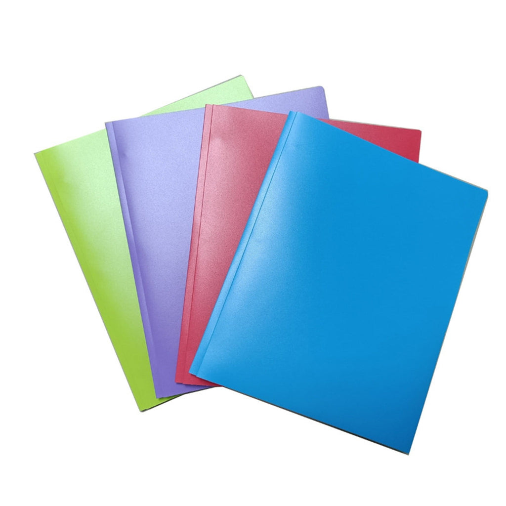 Plastic Folders with Pockets and Prongs, Heavy Duty Two Pocket Folder with Brads, 3 Prong Folders with Pockets for Letter Size Sheets (Purple/1 Pcs) 9.45x11.73"