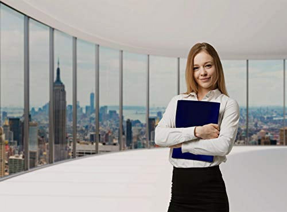 better office products blue plastic 2 pocket folders with prongs, heavyweight, letter size poly folders, 24 pack, with 3 metal prongs fastener clips, blue