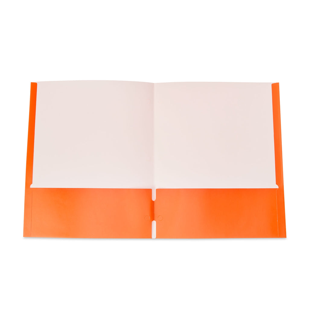 (20 pack) Pen + Gear Two Pocket Paper Portfolios, 50 Count, Orange, Letter Size