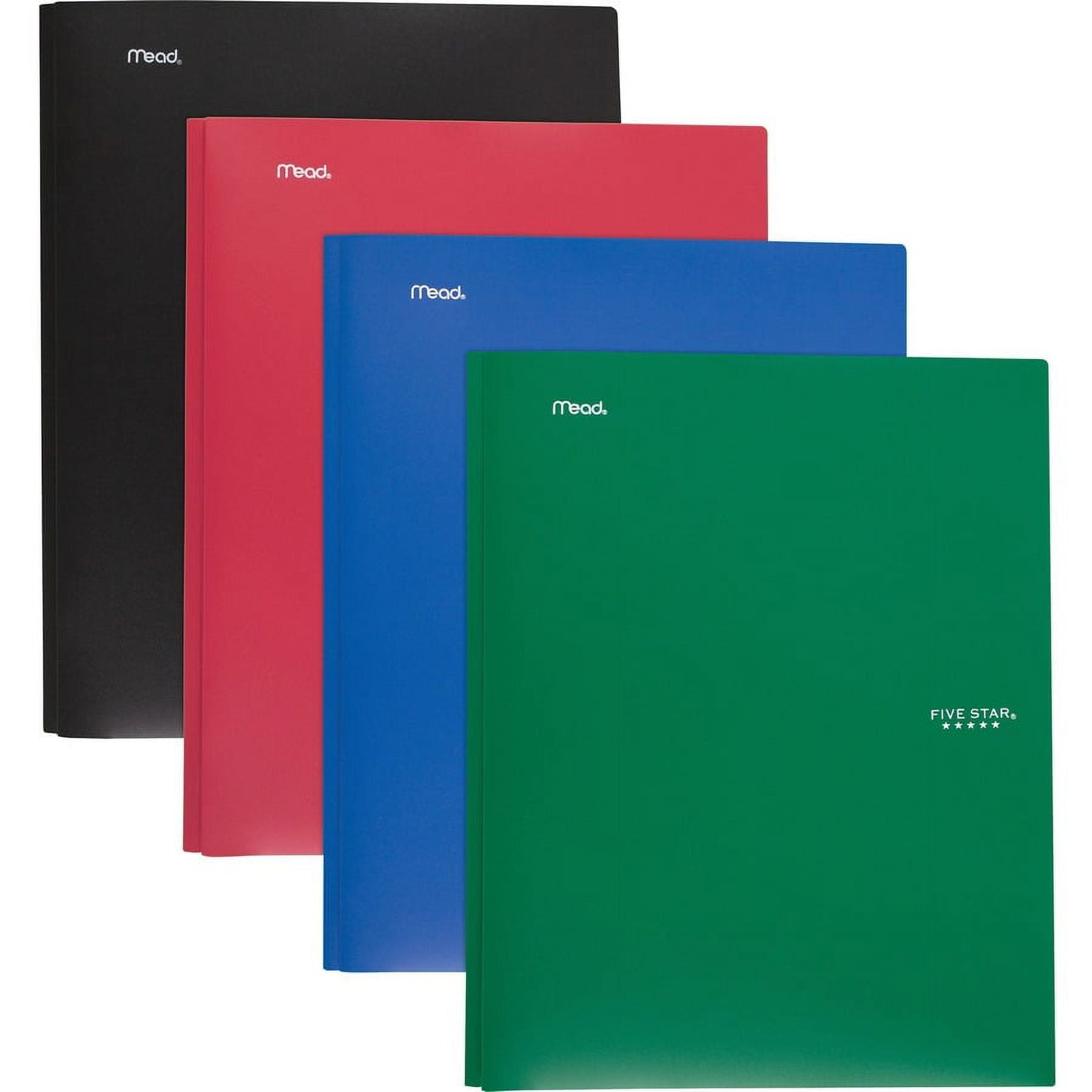 Mead Pocket Folder - 3 x Prong Fastener(s) - 2 Pocket(s) - Assorted - 4 / Pack | Bundle of 2 Packs