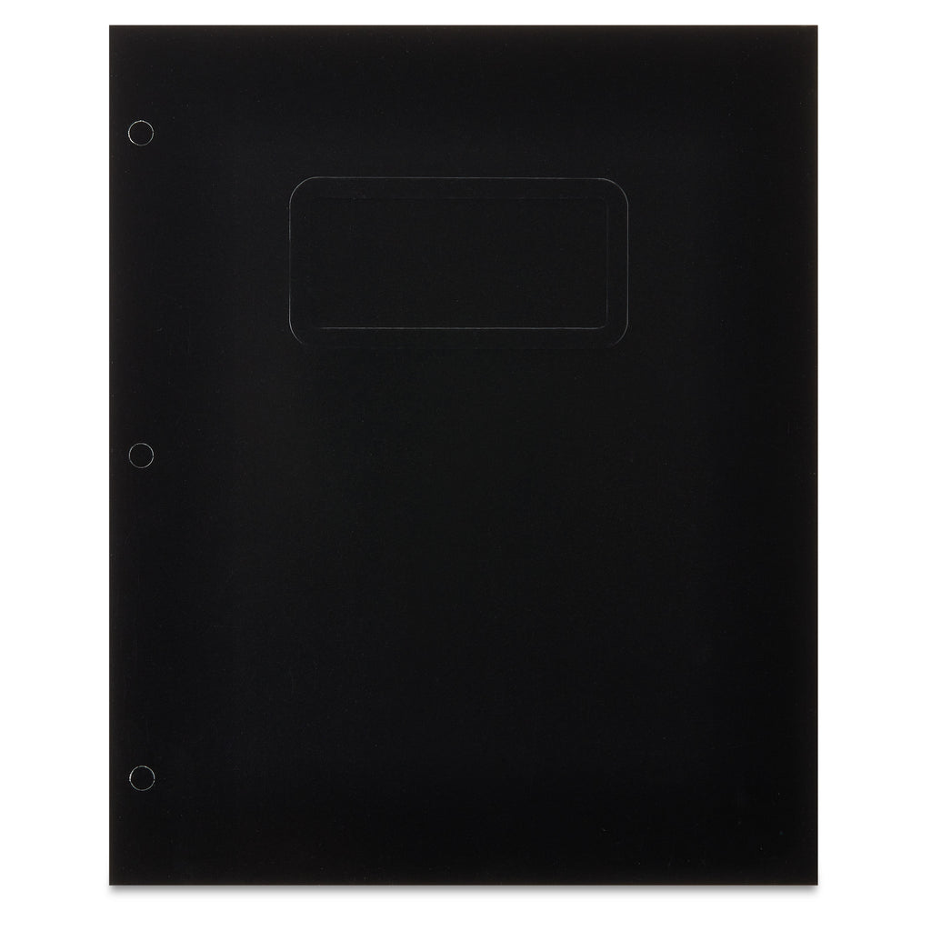 Pen+Gear Letter Size 2-Pocket Paper Folders, Black, 9.4" x 11.4", 10 Count