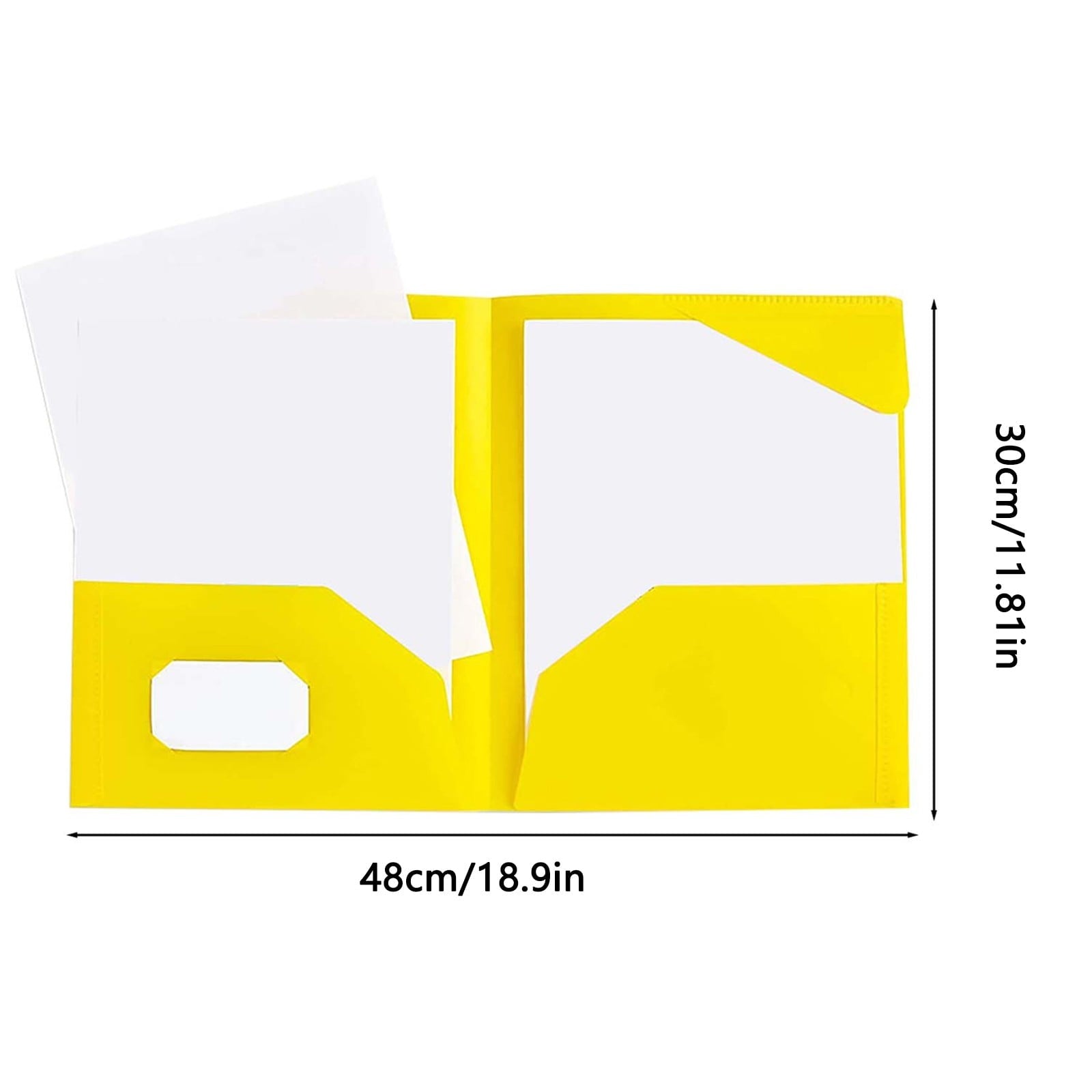 2 Pocket Folders No Prong Folders, Plastic Pocket Folders No Prongs, Heavy Duty Plastic Poly Folders No Prongs for School Office，Colored Letter Size Plastic Folders with Pockets No Brads(Orange)