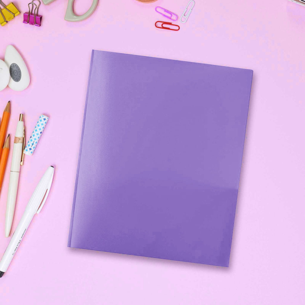 DJJGXAN Folders with Brads and Pockets, Plastic Folder with 2 Pocket and 3-Prong, 2 Pockets Paper Folder, 3 Metal Prongs Fastener Clips Portfolio, Letter Size Folders, 1-Pack (9.57" x 11.73") (Blue)